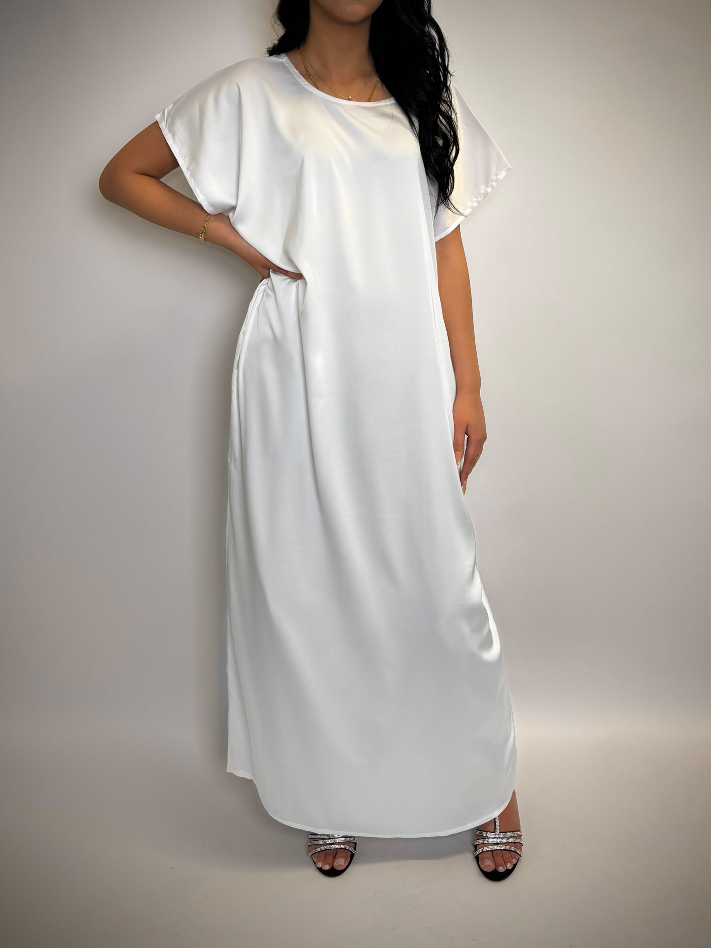 Slip dress (White/Black)
