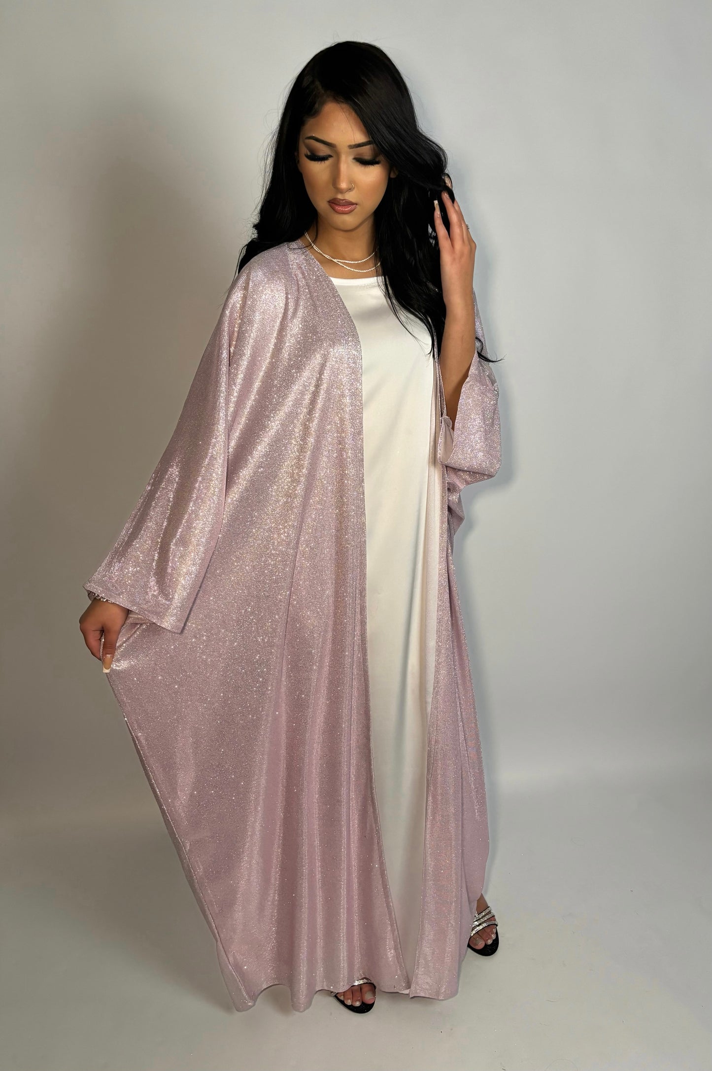 Celestial Glitter 3-piece abaya set