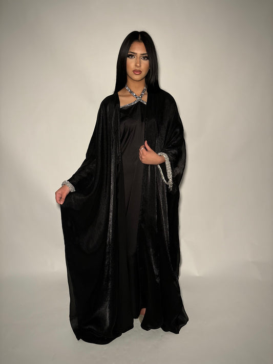 Onyx Embellished 3-piece abaya set